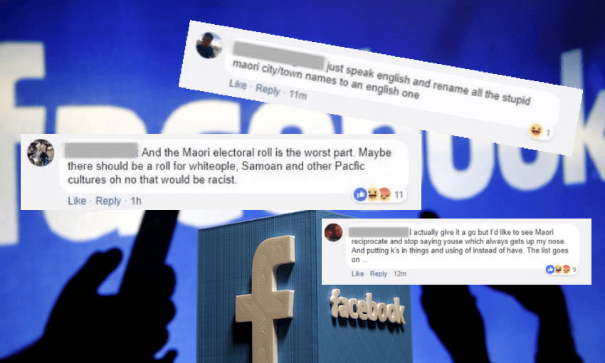 Racist Facebook comments social media Māori 
