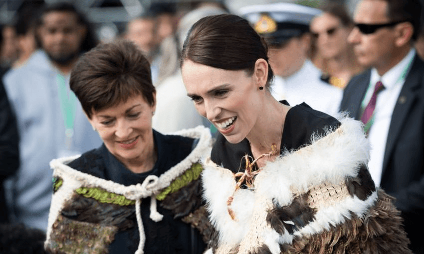 Jacinda Ardern and Dame Patsy Reddy at the National Remembrance Service in Christchurch. Photo: Supplied 
