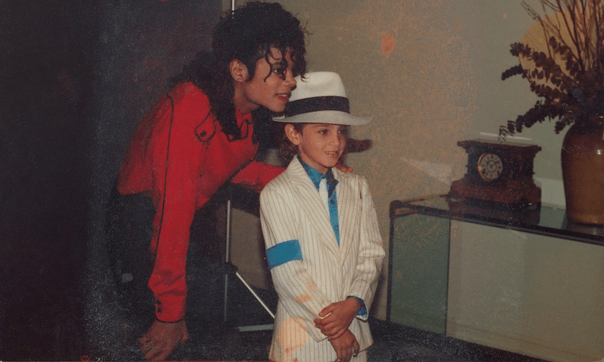 Michael Jackson and a young boy in Leaving Neverland. 
