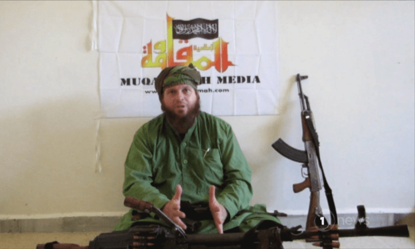 New Zealand man Mark Taylor, in a screenshot from an ISIS propaganda video. 
