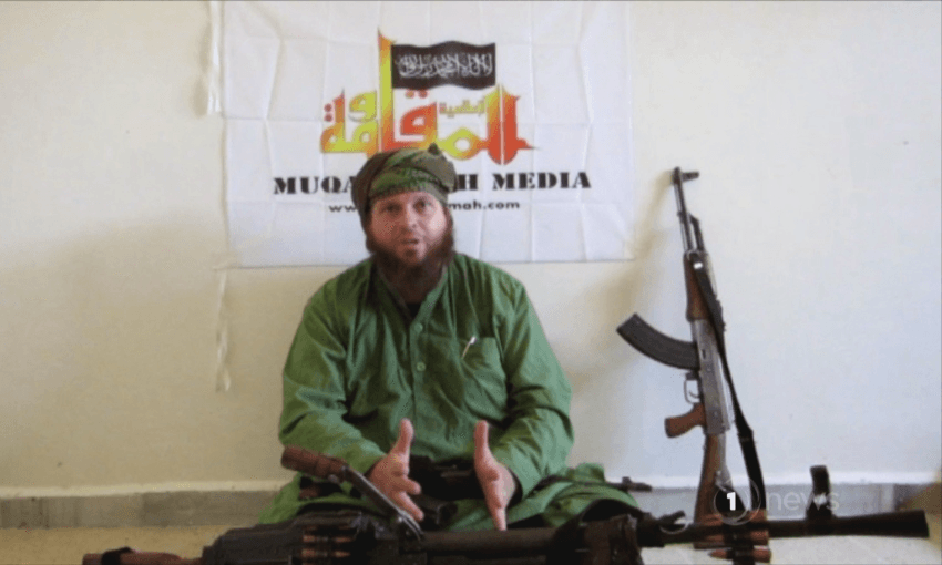 New Zealand man Mark Taylor, in a screenshot from an ISIS propaganda video.