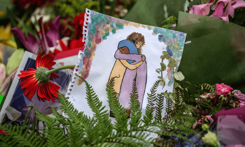 Flowers and tributes left near Al Noor mosque on March 18 (Photo: Carl Court/Getty Images)