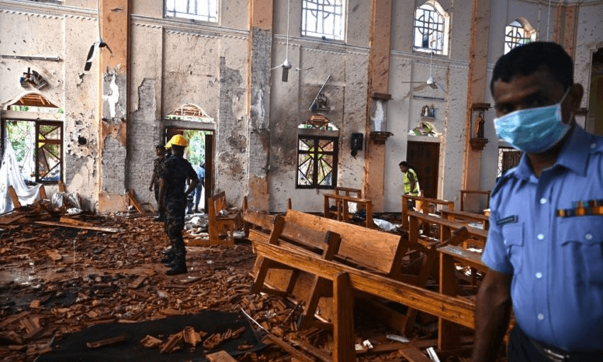 St Sebastian’s Church in Negombo, Sri Lanka, on April 22 (Photo: JEWEL SAMAD/AFP/Getty Images) 
