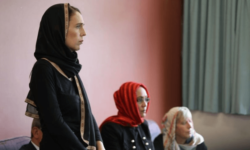 Jacinda Ardern with members of the Muslim community in Christchurch. (Photo: Supplied) 
