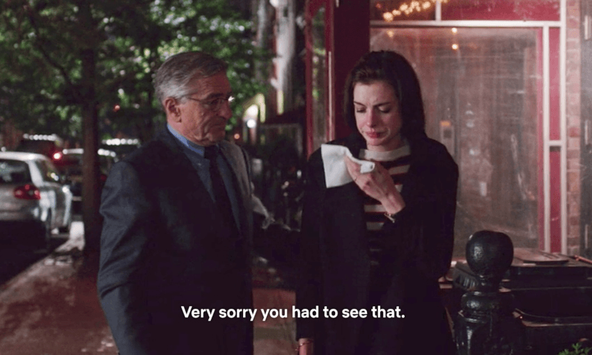 Good use of a hanky (post drunken vom) 
