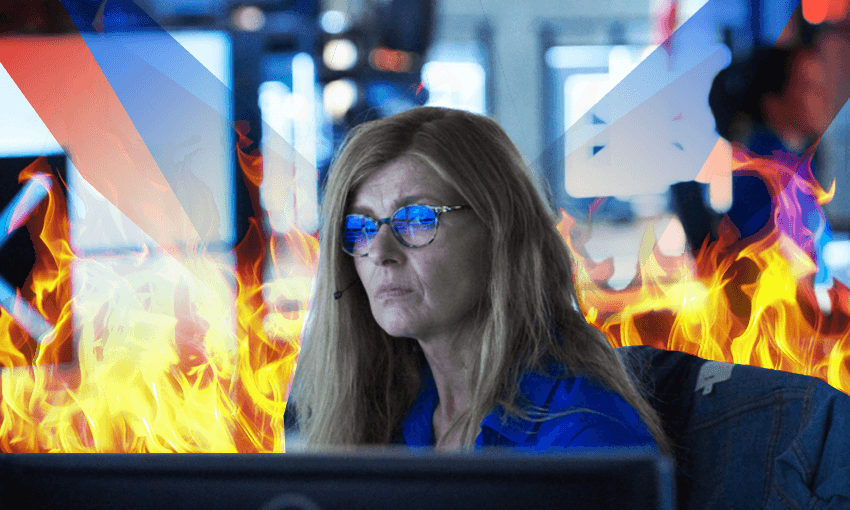 Connie Britton in 9-1-1 (photo illustration: Tina Tiller) 
