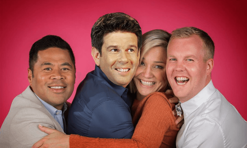 John Campbell and his new pals (image: TVNZ promo/Tina Tiller) 
