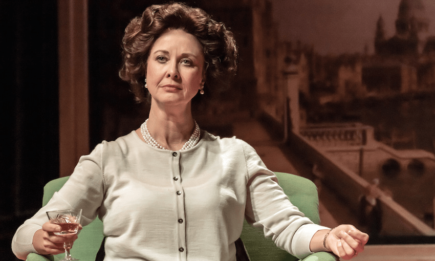 Theresa Healey stars in Auckland Theatre Company’s The Audience as Queen Elizabeth II. Photography: Michael Smith. 
