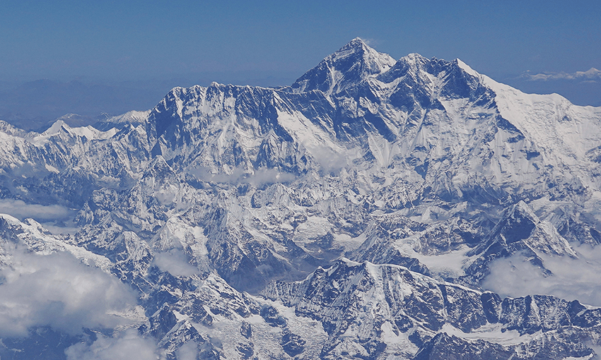 Mount Everest taken during a flight from Nepal to Bhutan. SARAH LAI/AFP/Getty Images