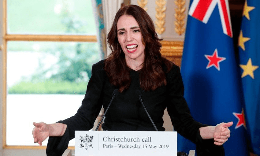 Jacinda Ardern at the Elysee Palace in Paris. Photo: YOAN VALAT/AFP/Getty Images