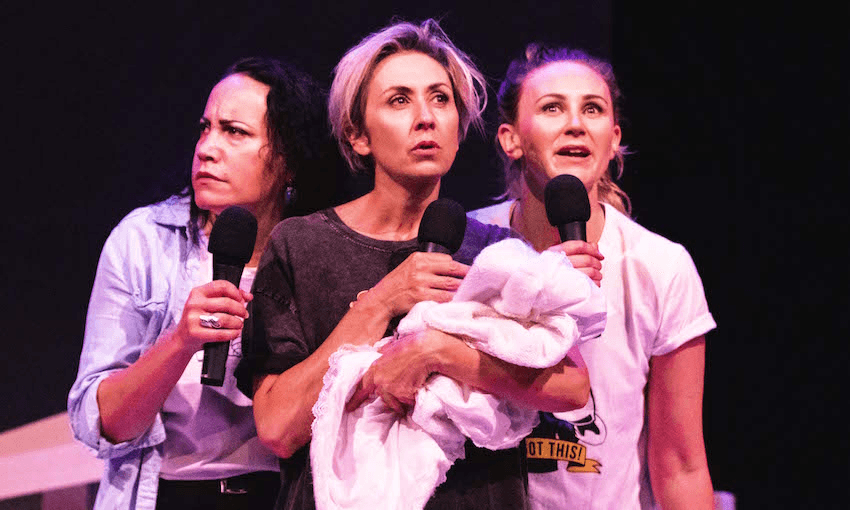Bronwyn Turei, Renee Lyons and Amelia Reid-Meredith in Rants in the Dark.