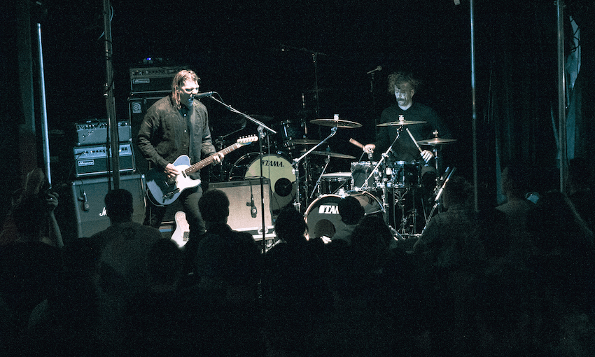 Black metal band Tuscoma in performance (Photo: Hailtree) 
