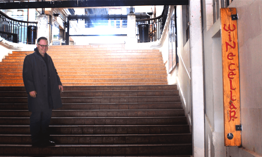 Rohan Evans outside the Wine Cellar. Photo: Gareth Shute.