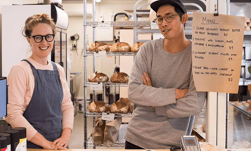 Rosie Sargisson and Jeff Fong of Billow Bakery in New Plymouth (Photo: Emma Boyd) 
