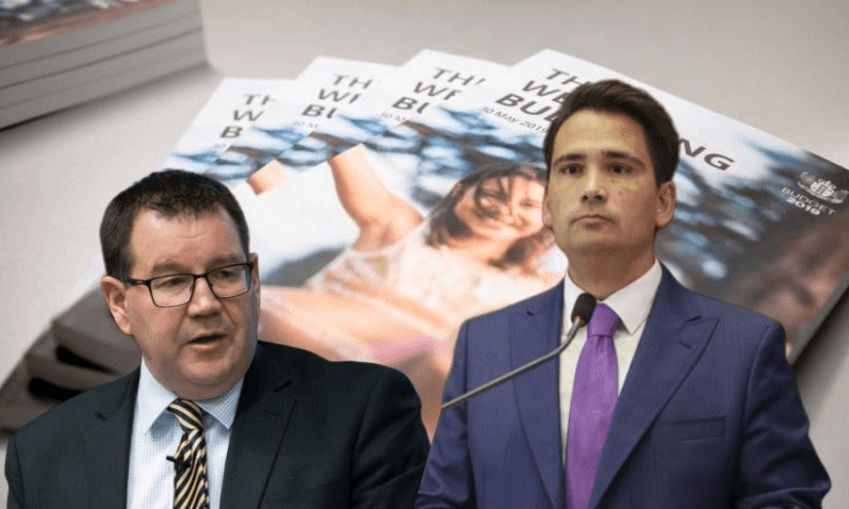 Grant Robertson and Simon Bridges 
