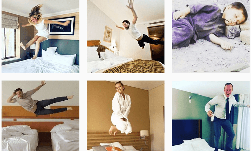 One of these pictures from the Hotel Bed Jumping instagram is not like the others 
