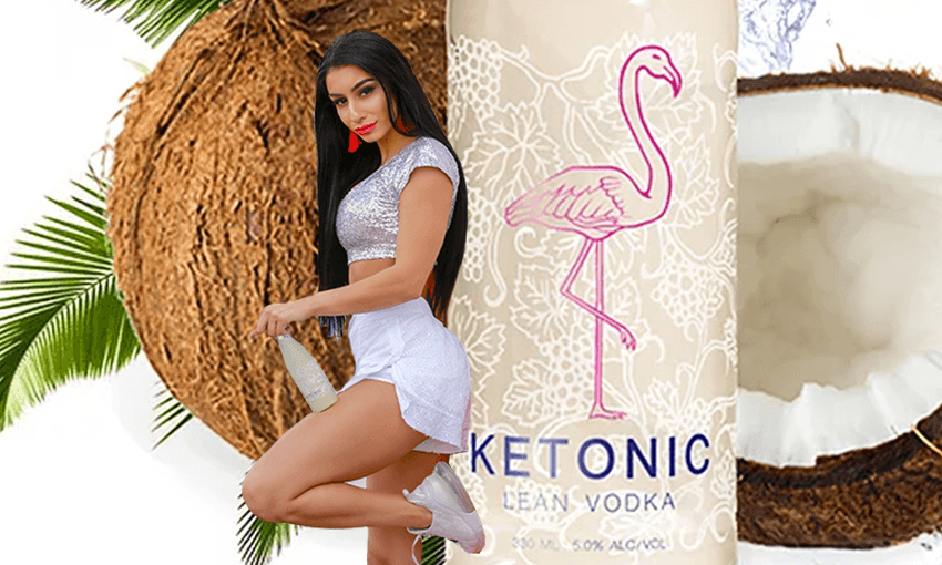 Naz and her Ketonic Vodka hanging out