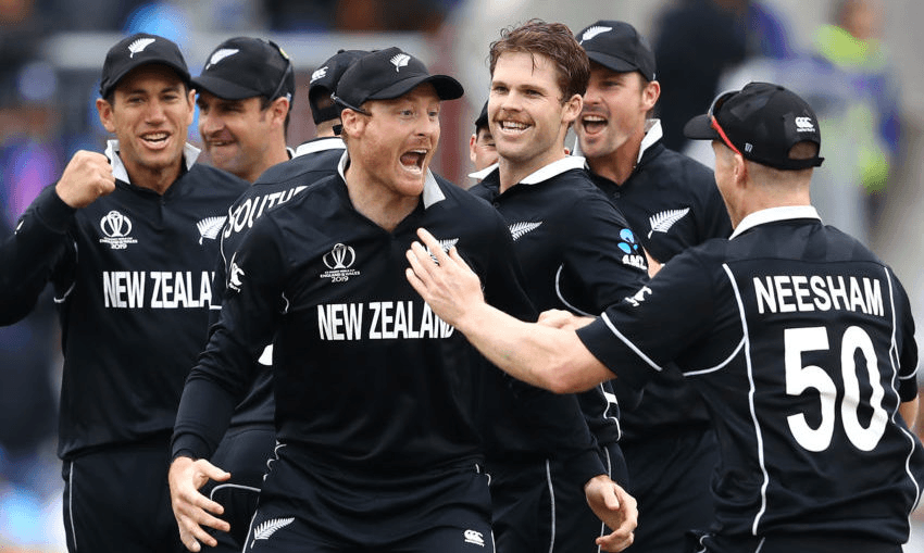 Martin Guptill and the Black Caps in the Cricket World Cup. (Photo by Michael Steele/Getty Images) 
