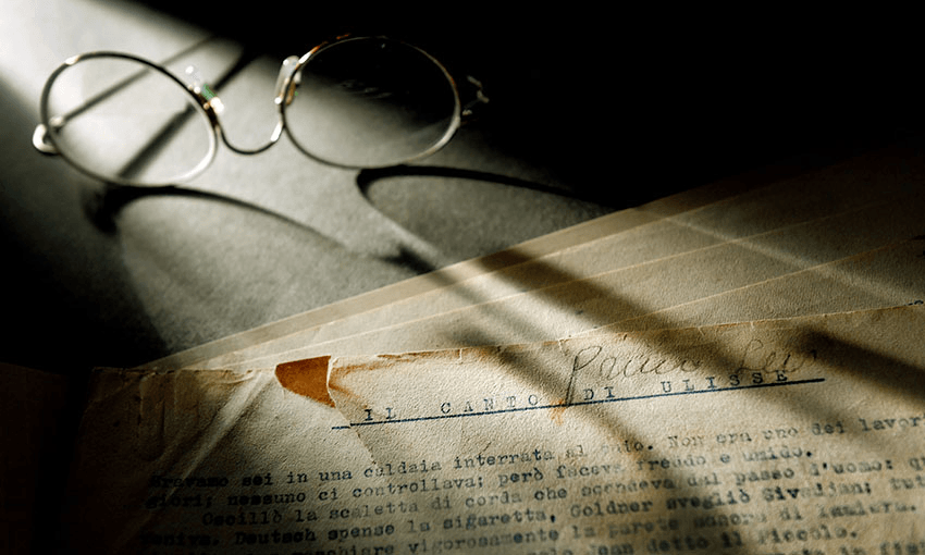 A chapter of Primo Levis manuscript famous holocaust memoir, “Survival in Auschwitz,” which has just been donated to the U.S. Holocaust Memorial Museum in Washington, DC. Photo by Linda Davidson / The Washington Post via Getty Images 

