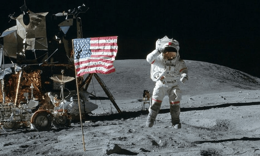 The Apollo 16 moon landing. (Photo via NASA) 

