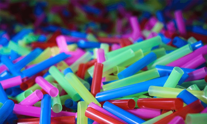 colourful plastic straws all piled up