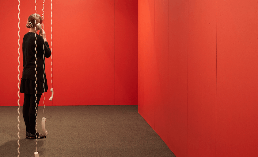 Evangeline Riddiford Graham, Party Line, 2019 (install view). Commissioned by Te Tuhi, Auckland. Photo by Sam Hartnett.