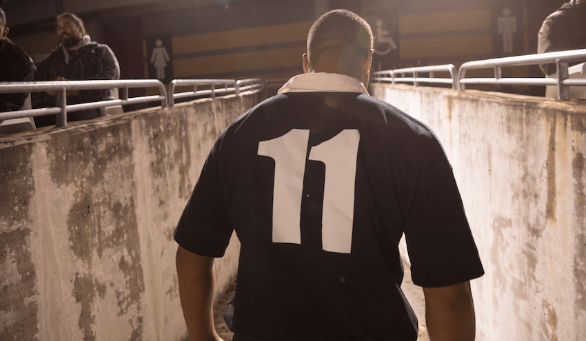 Moseses Vea’ila as Jonah Lomu in Jonah, the first episode of which lands on Three tonight 
