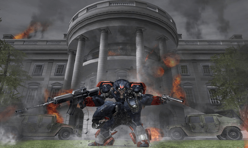 Nothing to see here, just the President in a mecha. 
