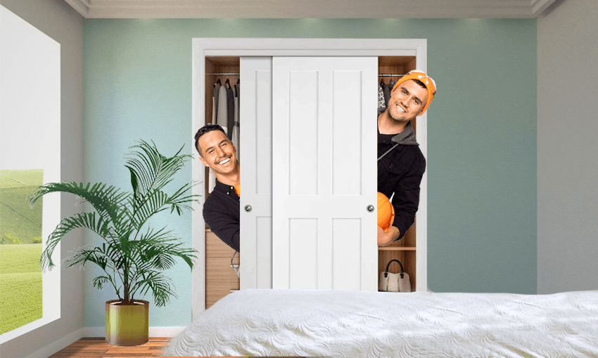 The Block boys are hiding in wardrobes to avoid drama
