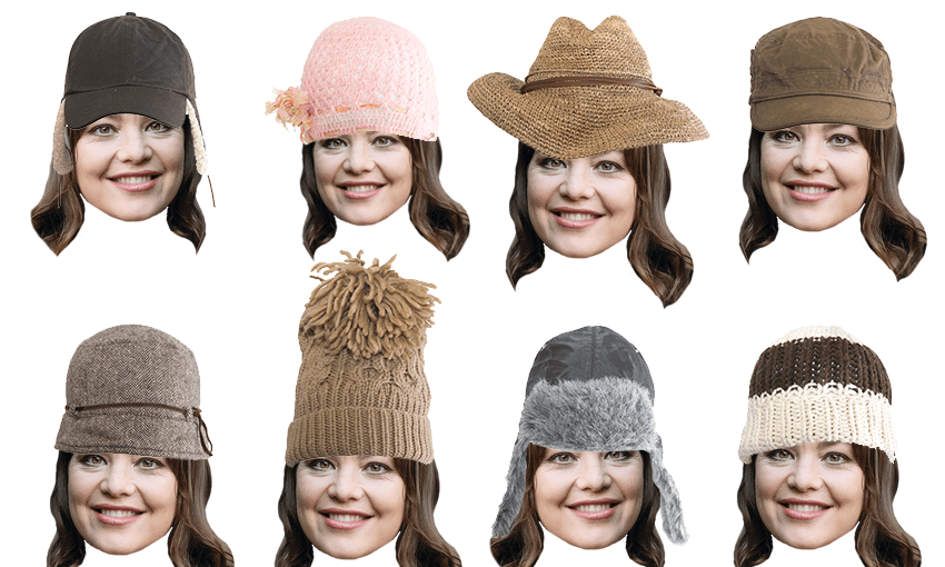 Julie Anne Genter wearing some hats. Photo illustration: Tina Tiller / Getty Images 

