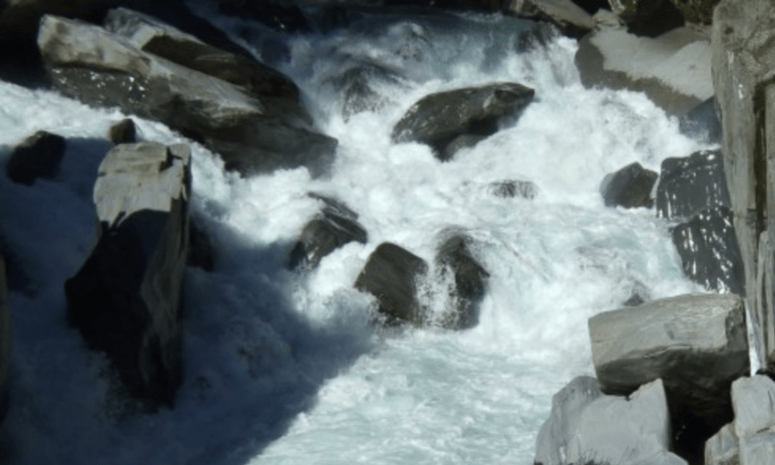 A section of the Waitaha River near the hot pools (Supplied) 
