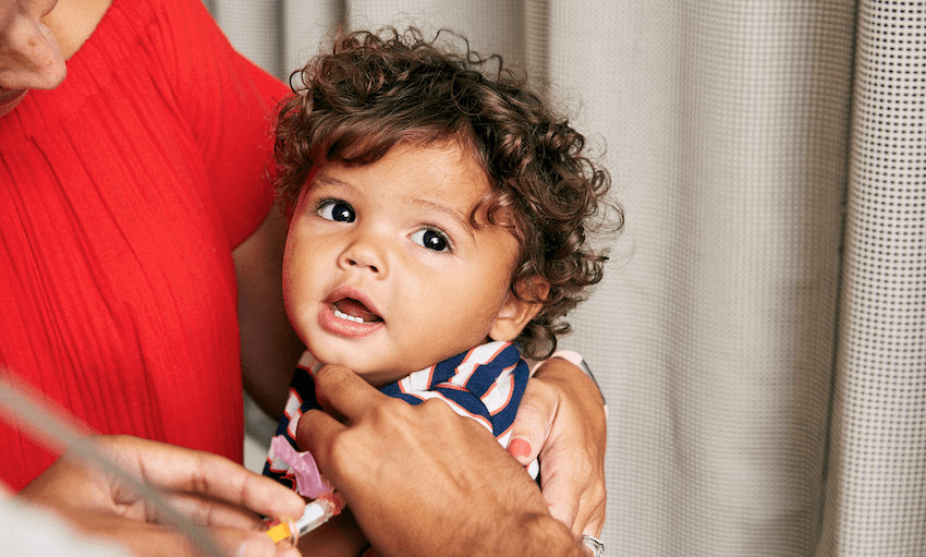A toddler receiving a vaccine. Photo: SELF x American Academy of Pediatrics Vaccine Photo Project /  CC BY-2.0 
