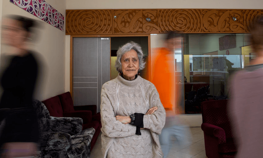 Whaea Kaa Williams is a lecturer at Te Wānanga Takiura o Ngā Kura Kaupapa Māori o Aotearoa. Photo: © Cornell Tukiri 
