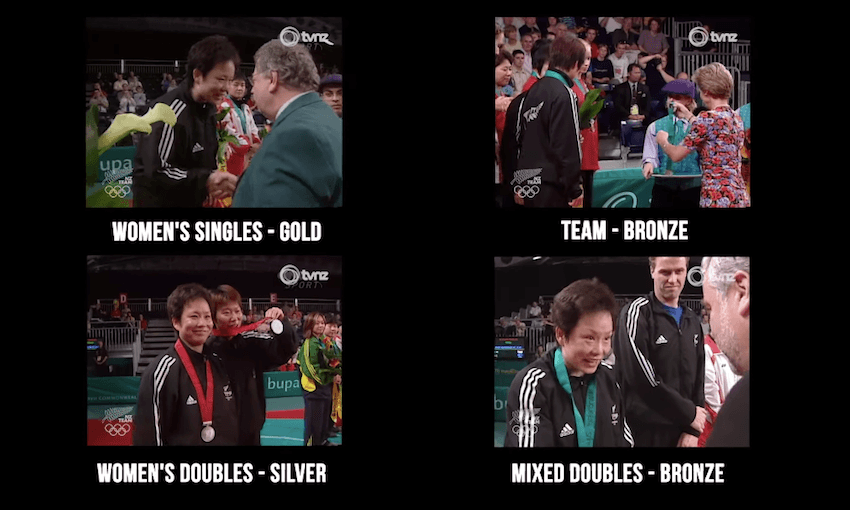 Chunli Li winning at the 2002 Commonwealth Games (Screenshot: Scratched) 
