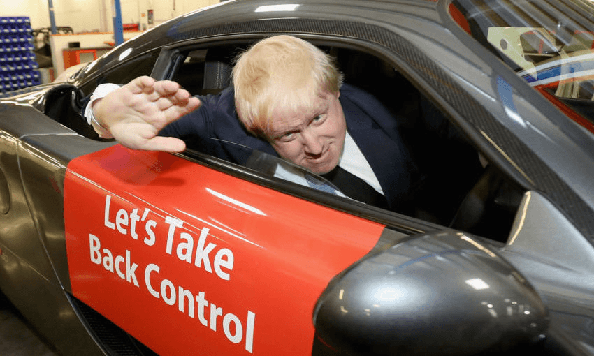 Boris Johnson prepares to take back control in 2016 (Photo by Christopher Furlong/Getty Images) 
