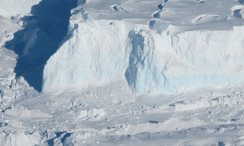 Thwaites glacier on the West Antarctic ice sheet. Photo: NASA/James Yungel 
