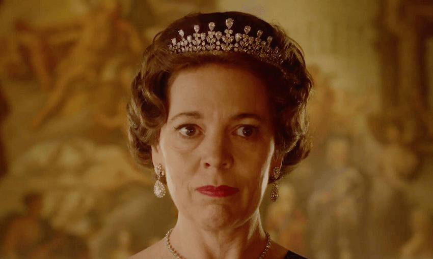 Olivia Colman plays Queen Elizabeth in season three of The Crown, dropping on Netflix in November. 
