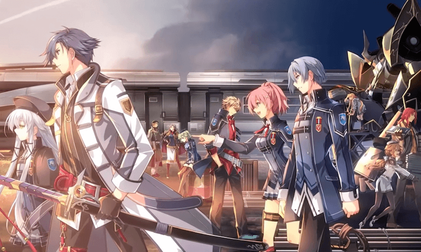 The cast of Trails of Cold Steel 3, that rare game where it feels like the developers care as much as they want the players to. 
