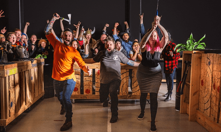 Axe throwing in action (Photo: Supplied) 
