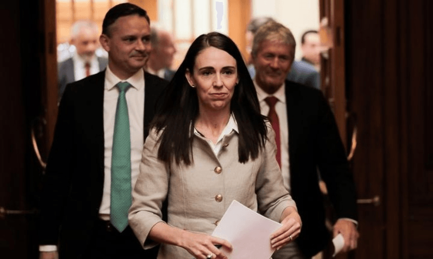 Climate change minister James Shaw, PM Jacinda Ardern and agriculture minister Damien O’Connor (Radio NZ) 
