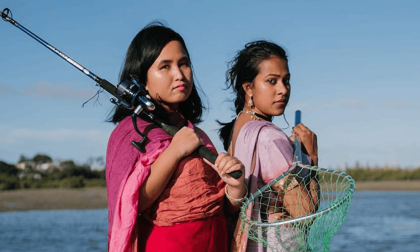 Performance artists Aiwa Pooamorn and Gemishka Chetty (supplied) 
