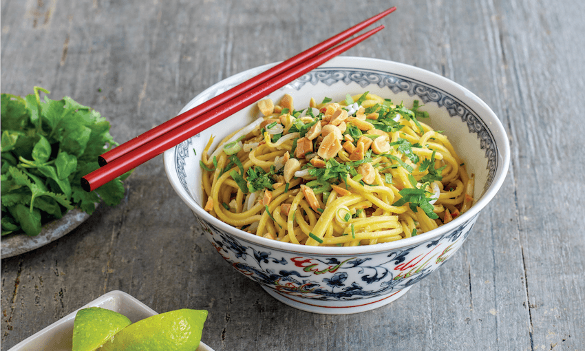These noodles are packed with lime juice, chilli and herbs – add prawns, chicken or tofu for a more substantial dish (Photo: Leanne Kitchen) 
