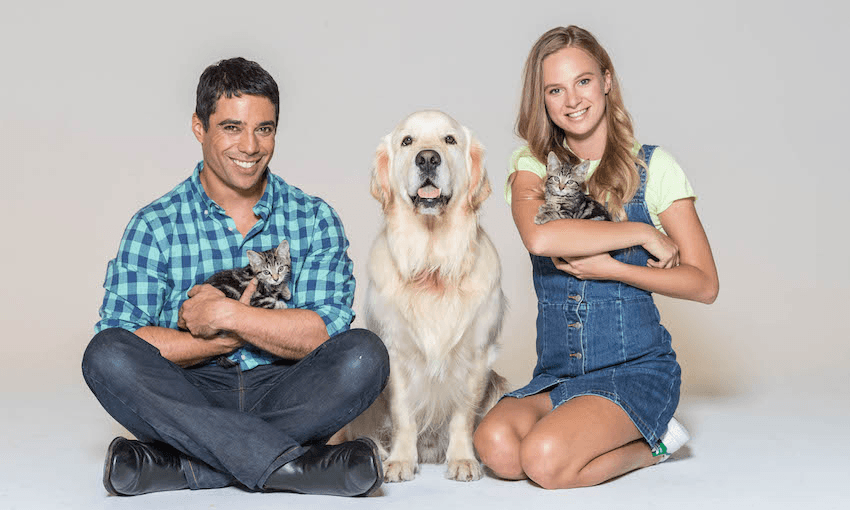 The hosts of Fanimals, the best kids show on TV, and their furry friends. 
