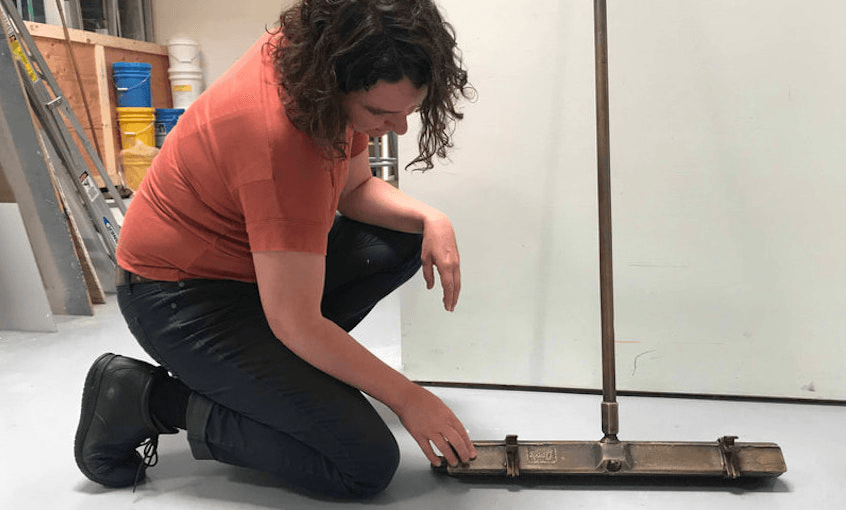 Fiona Connor in her LA studio. Photo: Jim and Mary Barr, OTN, June 2019.  
