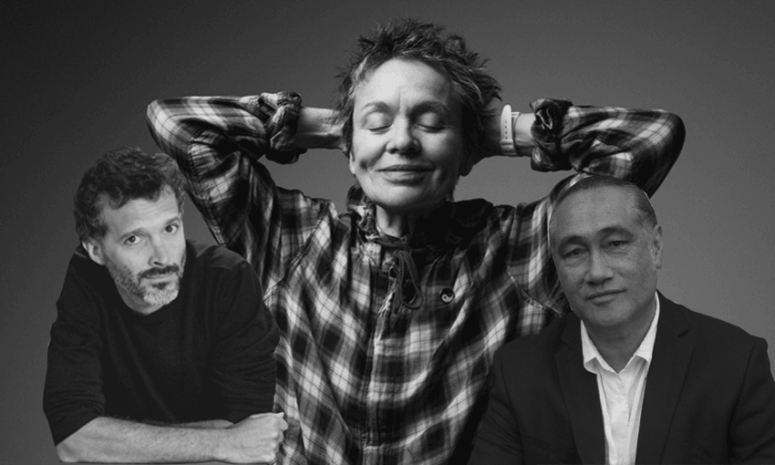 L-R: Bret McKenzie, Laurie Anderson and Lemi Ponifasio, curators for the NZ Festival of Arts.