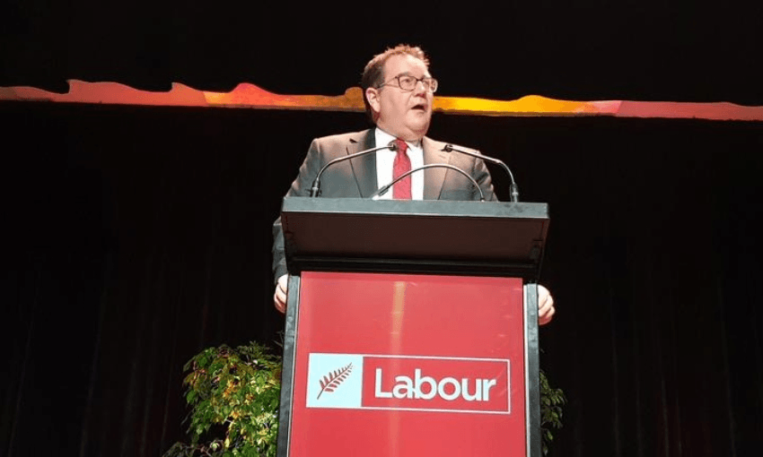 Grant Robertson at the Labour Party annual conference in Whanganui. (Photo: RNZ / Yvette McCullough) 
