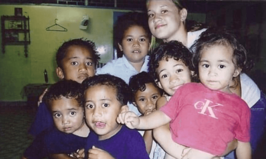 My babies and their cousins, many moons ago at their great grandparents home in Vaimoso. 
