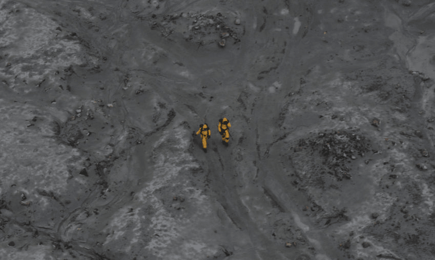 The recovery effort on Friday. Photo: NZDF 
