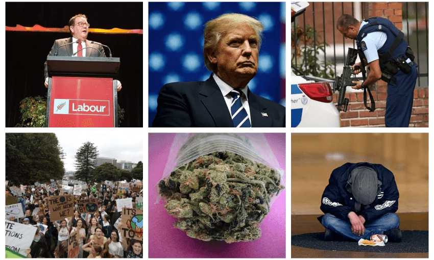 Some of the people and issues who will shape the news in 2020 (Photos: Radio NZ and Getty Images) 
