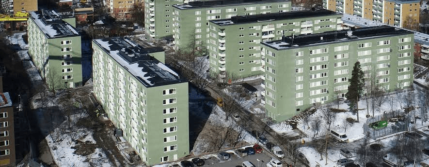 Public apartment housing blocks in Sweden